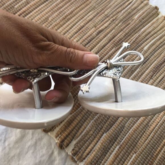 Melissa Silver star bow jelly sandals size 9 - Picture 6 of 8